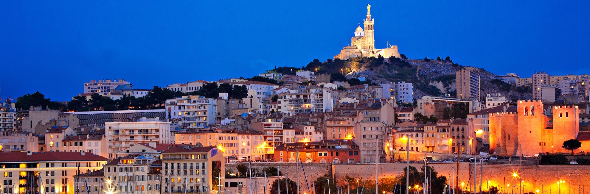 Marseille's view from the harbour of Notre-Dame de la garde