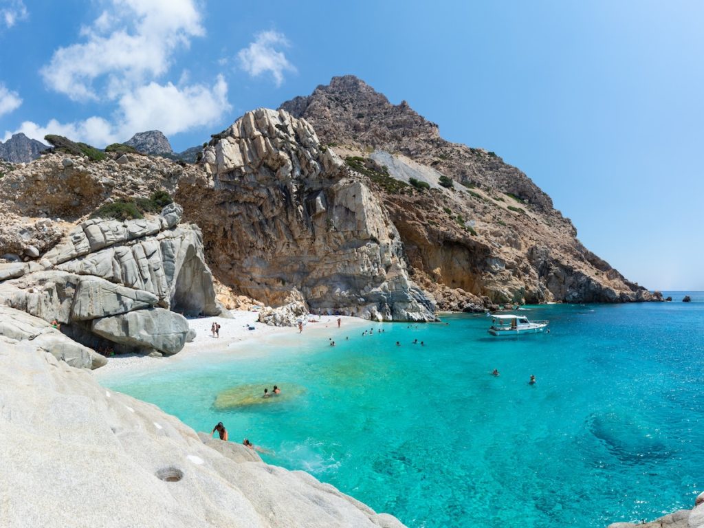 View of Seychelles Beach in Greece 