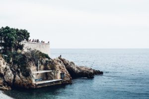 Cliff on the coast of Nice