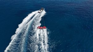 Aerial view of a towed buoy