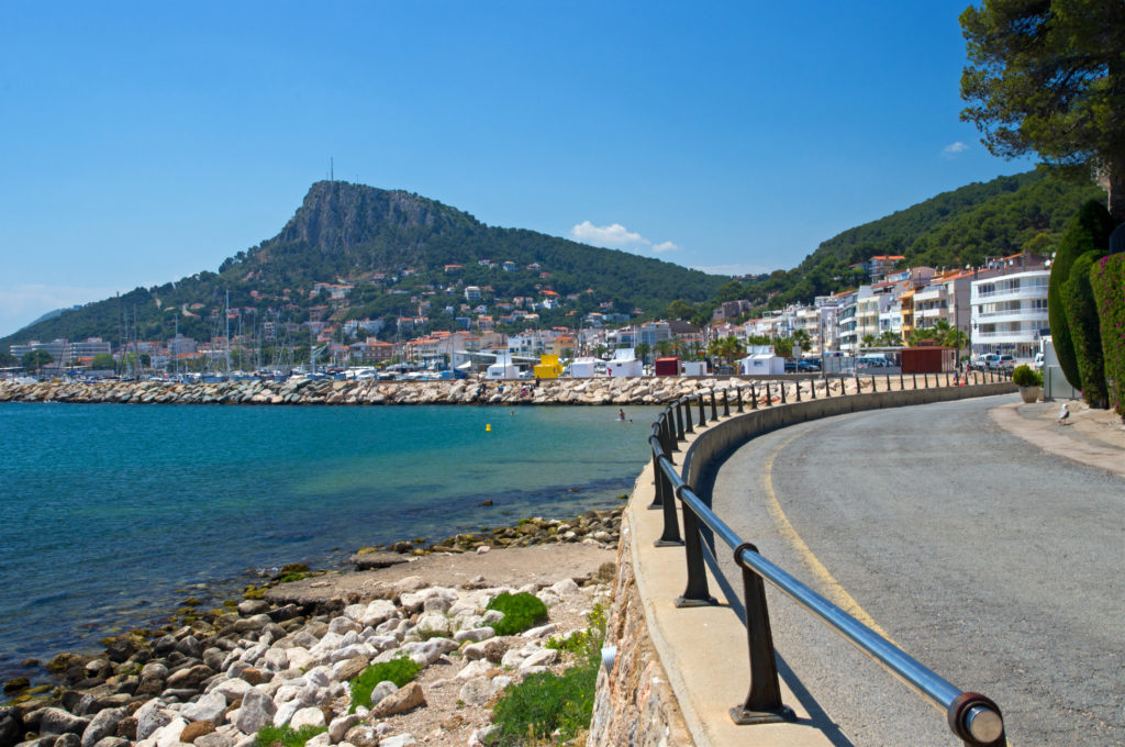 View of L'Estartit town along the coast.