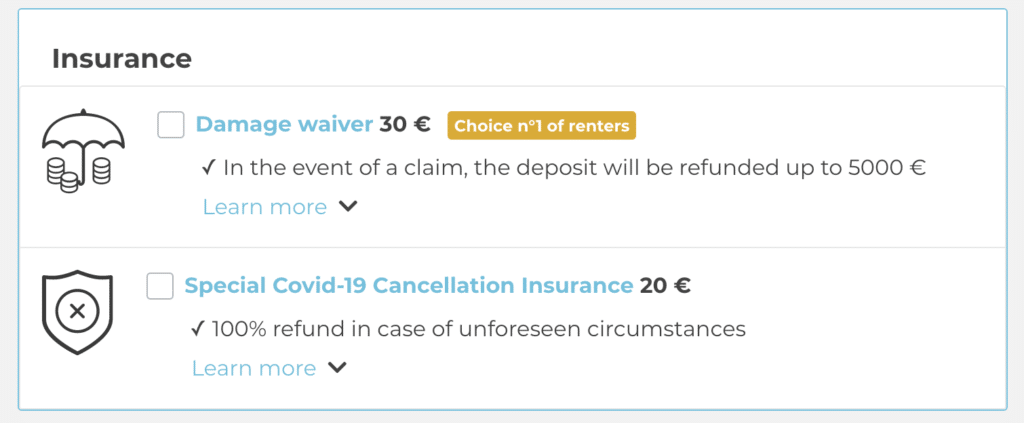 Image on how to subscribe to Samboat Covid Cancellation insurance 