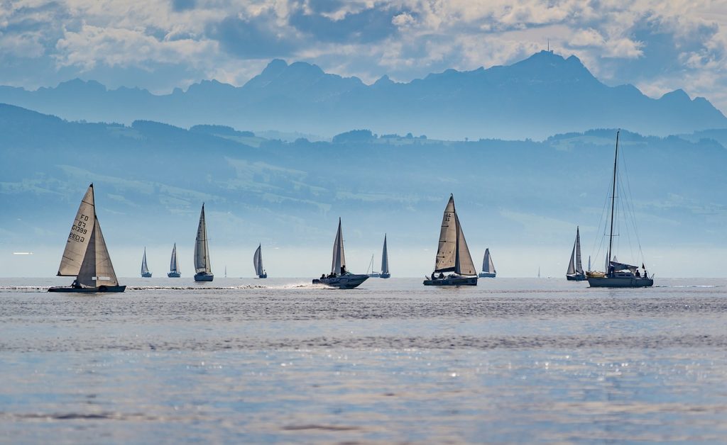Sailboats in Lake constance, Germany