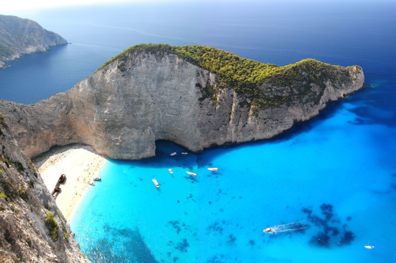 View of Navagio Beach in Zakynthos